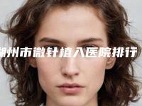 湖州市微针植入医院排行榜前十佳刚更新（湖州市微针植入整形医院）